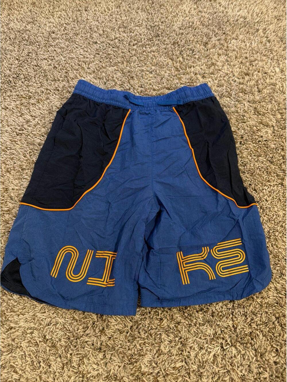 Nike Boys Woven Shorts XL Blue Black Athletic Casual